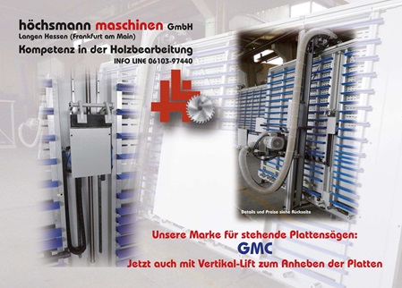 GMC stehenda vertikale Plattensägen, Holzbearbeitungsmaschinen Hessen Höchsmann