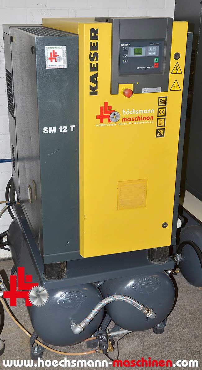 KAESER Schraubenkompressor SM 12T mit 2x90l Doppeltank, Holzbearbeitungsmaschinen Hessen Höchsmann