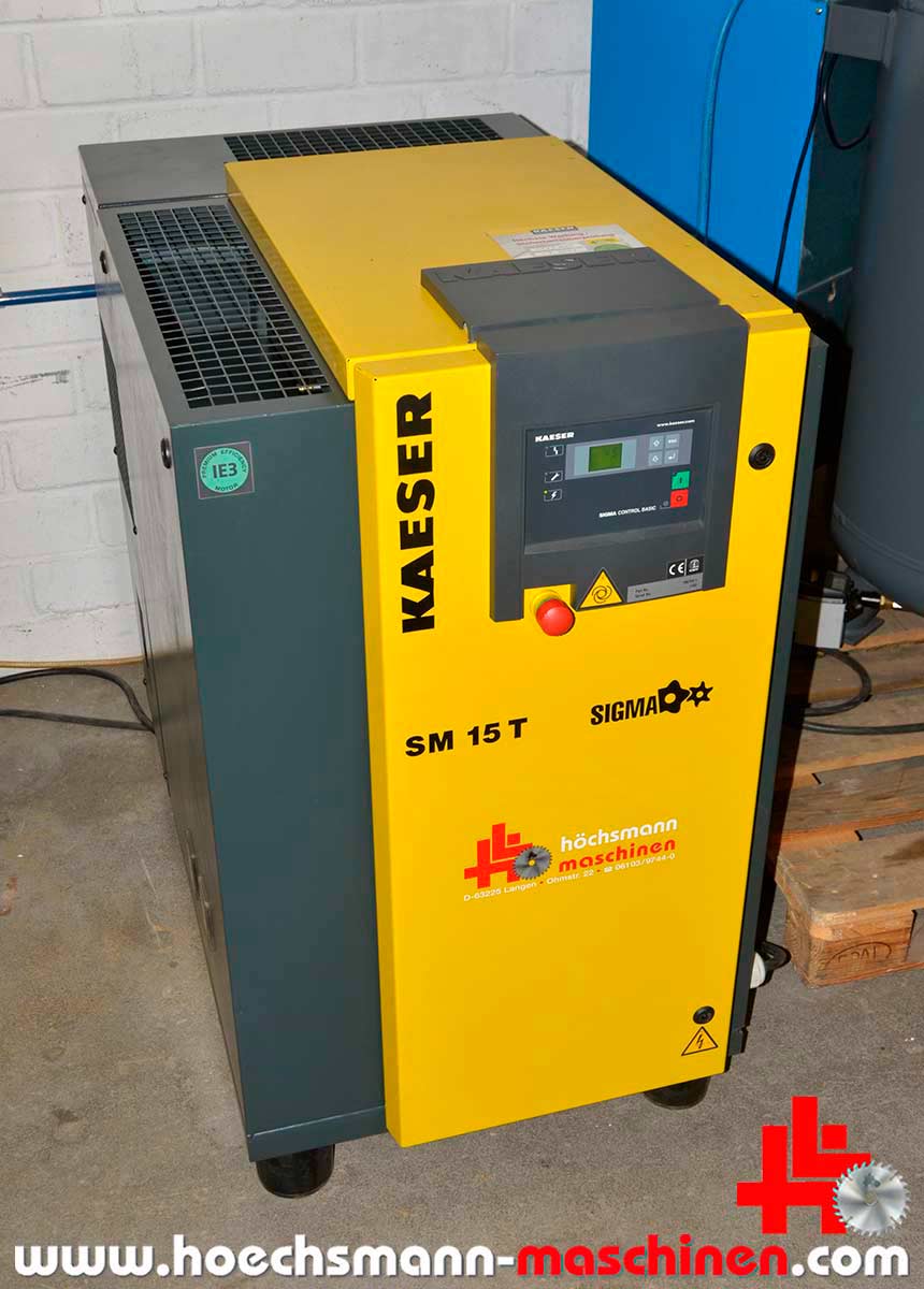 KAESER Schraubenkompressor mit integrierten Kältetrockner SM15T, Holzbearbeitungsmaschinen Hessen Höchsmann