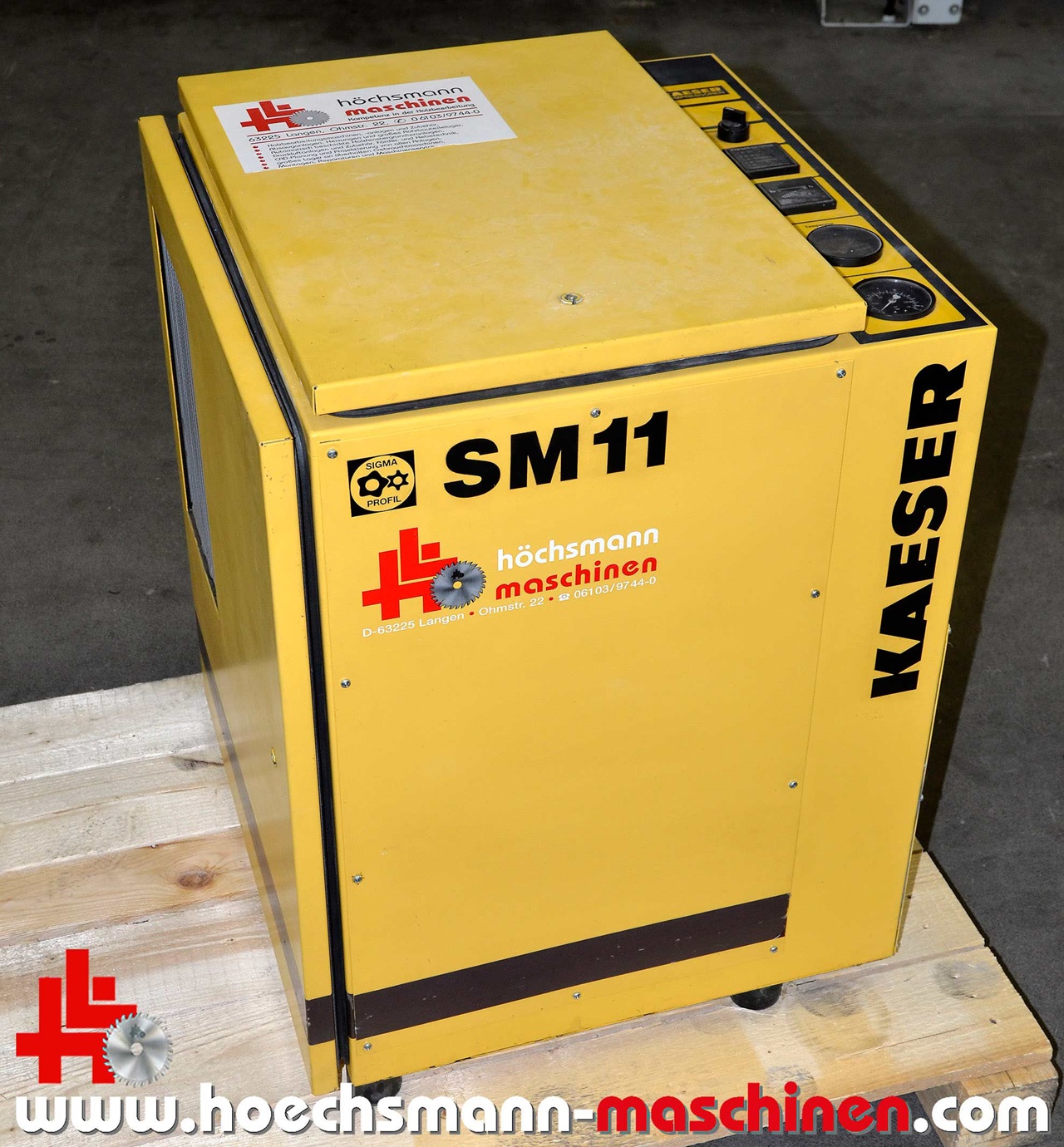 KAESER Schraubenkompressor SM 11, Holzbearbeitungsmaschinen Hessen Höchsmann