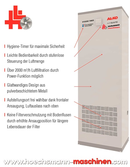 AL-KO Airsafe Luftreiniger, Holzbearbeitungsmaschinen Hessen Höchsmann