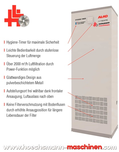 AL-KO Airsafe Luftreiniger, Holzbearbeitungsmaschinen Hessen Höchsmann