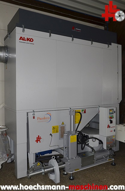Alko 300 Absaugung Prodeco 70 Brikettpresse gebrauchte Holzbearbeitungsmaschinen Neumaschinen Hessen Höchsmann Langen