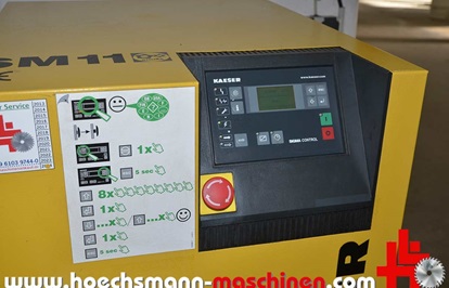Kaeser Schraubenkompressor SM 11 mit 2x 90 Liter Tank, gebrauchte Holzbearbeitungsmaschinen und neue, Hessen Höchsmann Langen